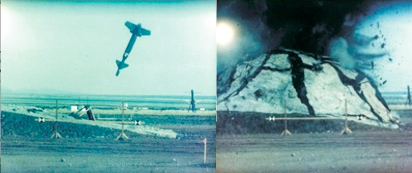 Image #11 (left) Missile test NTS, (right) missile impact