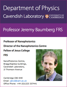  Professor Jeremy Baumberg FRS