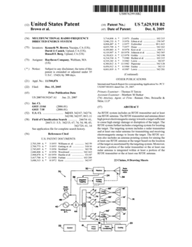 RFDE Multifunctional Radio Frequency Directed Energy System | US Patent- 7629918 B2 | US7629918