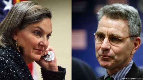 UnderSecState Victoria Newland + US Ambassador Ukraine Geoffrey Pyatt